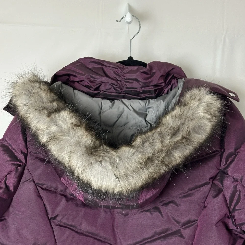 NWT MRSP $299 Eddie Bauer Sun Valley Purple Puffer Down Coat Women's Size Medium